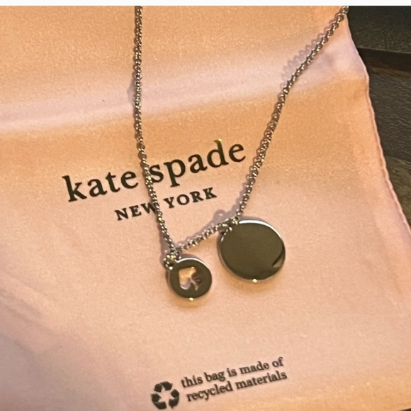 Kate Spade Pave Spade Pendant Necklace | Silver CZ | NWT - Picture 2 of 6